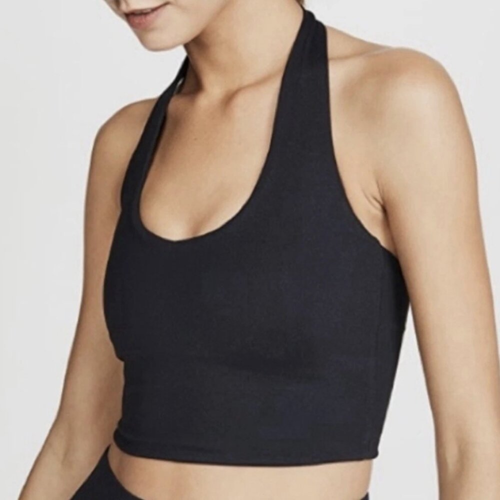 Like new! Spiritual Gangster Devotion Brami black sports bra crop top halter top
